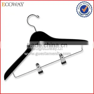 Manufacture Home Used Luxury Wooden Coat Hanger With Two Clips thumbnail-1