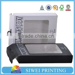 Customized Underwear Folding Packaging Paper Box With Clear Window thumbnail-1