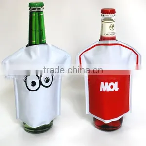Football Shirt Shape PVC Gel Single Beer Bottle Cooler Sleeve for Sports Gift thumbnail-4