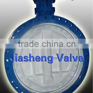 Double Flange Rubber Seal EPDM Butterfly Valve China thumbnail-1