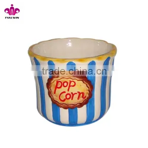 Round Ceramic Popcorn Pot thumbnail-1