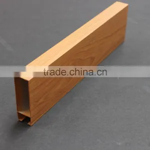 Heat Transfer Wood Grain Metal Suspended Linear Ceiling Aluminum Square Tube Screen Ceiling Tiles thumbnail-4