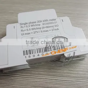 High Quality 120v 60hz 35mm Standard Din Rail Wattmeter , Solar System Use Single-phase Power Watt Meter thumbnail-5