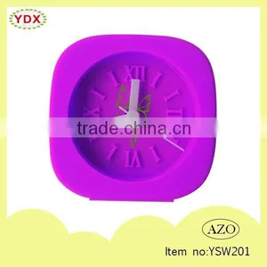 Home Decoration Silicone Glow Silicone Mini Table Clock Factory Directly thumbnail-2