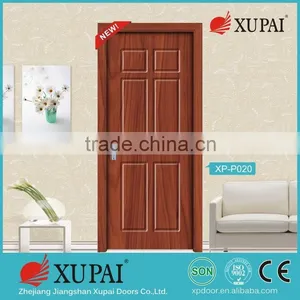 4 Panel Carved Style Red Wood Grainy Interior Door Family Door Xupai Company Entry Doors thumbnail-1