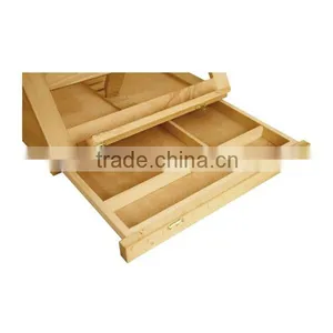 Made in China Unfinished Handmade Beech Wooden Desk Sketch Box Easel thumbnail-2