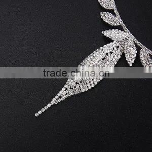 Wedding Jewelry Sets Dubai Bridal Indian Bridal Crystal Necklace Earring Jewelry Set For Bridal Dressing Supplier's Choice thumbnail-6