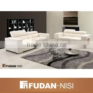 Minimalist Indoor Furniture White Leather Sectional Sofa Made in China thumbnail-1
