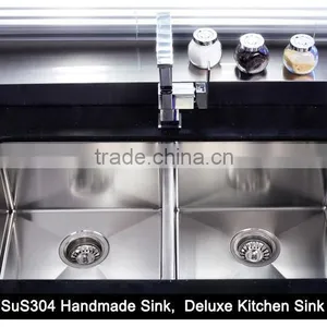 Kitchen Equipments for Restaurant Stainless Steel Undermount Double Handmade Kitchen Sink thumbnail-6