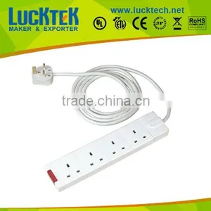 4-gang UK 13A Switched Power Extension Socket With Surge Protection and Switch thumbnail-1