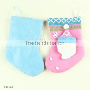 Colorful Merry Christmas Socks Candy Bag Snowman Decoration thumbnail-4