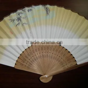 Trational Hand Fan Bamboo Handle With Your Logo thumbnail-3