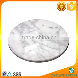 Natural Marble Carrara Coaster/white Serving Plate With Cover thumbnail-1