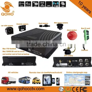 8-CH HDD/SSD Vehicle Mobile DVR,UPS Battery,Alarm Button,RFID IC Reader for School Bus thumbnail-5