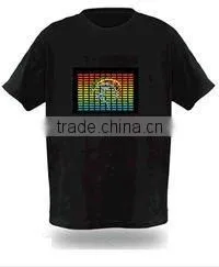 EL Sound Activated T-shirt, Electroluminescence Equalizer T-shirts thumbnail-1