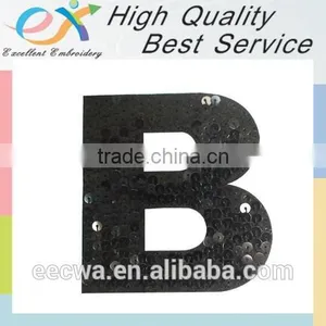 Factory Custom Letter Sequins Embroidery Patch thumbnail-1