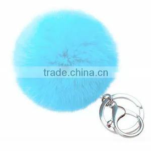 10cm Rabbit Fur Ball Keychain thumbnail-1