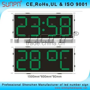 Australia 20 Inch 4 Digits Outdoor Led Clock /time/date /temperature Sign thumbnail-3