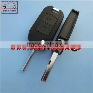 OkeyTech Opel 2 Button Flip Key Shell With HU43 Blade for Flip Key Case for Opel Key thumbnail-1