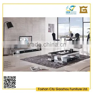 Fancy Design Wavy Metal Design Living Room Furniture Units Marble Top Home Furniture thumbnail-1