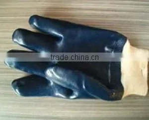 100% Cotton Interlock Glove,fully Nitrile Coated,knit Wrist thumbnail-1