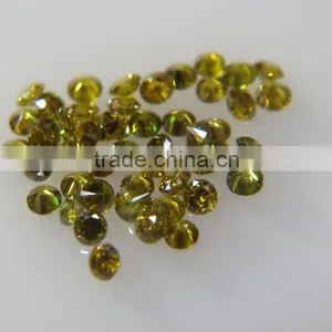 0.8-1mm Natural Loose Brialliant Cut Fancy Green Diamond Lot SI Clarity Good Fire thumbnail-2
