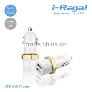 Electric Type Mobile Use Square Shape Double Colors Car Travel Adapter thumbnail-2