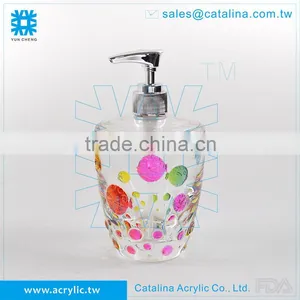 3D Bubble Fish Pattern, Set or Separate of Tumbler Lotion Dispenser Cotton Jar Soap Dish Acrylic Bathroom Supplies thumbnail-2