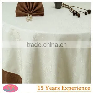 100%Polyester Plain Jacquard Table Overlay For Hotel/Banquet/Wedding/Party thumbnail-1
