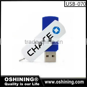 Promotion Plastic Mini 2.0 Stock Usb Swivel Stick Custom Logo Usb Flash Drive 8gb (USB-070) thumbnail-2
