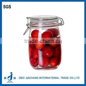 500ml, 700ml, 1L Ball Shape Glass Jar With Clip Glass Lid Canister thumbnail-1
