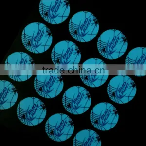 Blue Round Glow in the Dark Stickers thumbnail-1