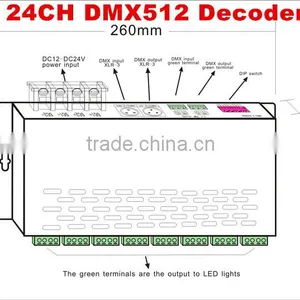 24 Channels DMX512 Decoder LED RGB Driver /dc12v-24v thumbnail-2