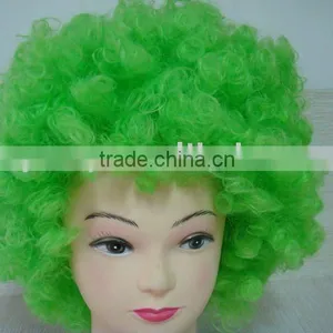 Wholesale Green Football Fan Wigs thumbnail-1