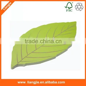 Realistic Design Print Green Leaf Shaped Sticky Note Pad thumbnail-2