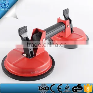 Double Suction Cup Panel Glass Sucker,Factory Supply Foldable 2 Caps Aluminium Alloy Glass Suction Plate thumbnail-1