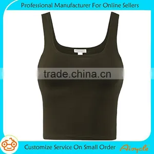 Womens Basic Solid Soft Seamless Fashion Sports Tank Top thumbnail-1