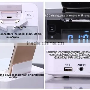 Multi-functional Speaker Dock With Programmable 90-minute Sleep Timer For Mobile Phones thumbnail-4