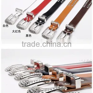 2014 New Arrival Western Ladies Rivet New Fashion Belt With Flower Leather Pattern Buckle Wholesale /Retail Sell thumbnail-2