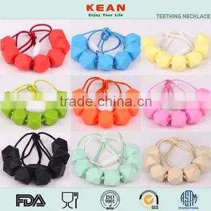 2017 Latest Design Silicone Baby Teething Beads Necklace thumbnail-3