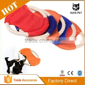 Rope Frisbee Dog Toy Chew Throw Fetch thumbnail-3