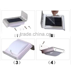16 LED Solar Powered Light Sound Motion Sensor Solar Garden Outdoor Street Light Waterproof thumbnail-4