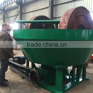 Egypt Gold Ore Gold Selecting Machine, Two Wheels Wet Pan Mill thumbnail-3
