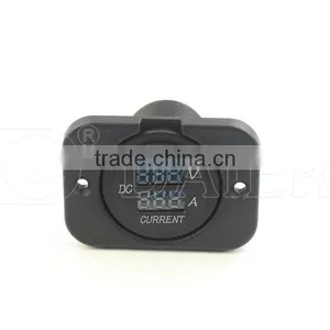 Fixed Plate Mounted Car Dual Port Digital Ammeter And Voltmeter Socket thumbnail-2
