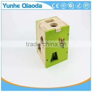 Colorful Cube For Shape Sorter Cognitive And Matching Wooden Toys thumbnail-2