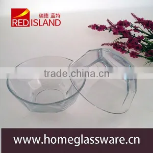 2016 Wholesale Hight White Glass Bowl ,Soccer Shaped Salad Glass Bowl, thumbnail-1