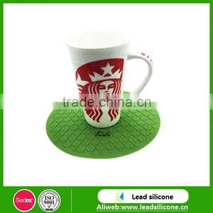 Custom Round 3D Shape Heat Resistant Anti-slide Silicone Cup Coaster,Silicone Cup Mat thumbnail-6