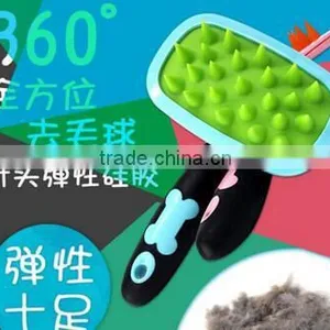 CY108 Pet Comb Mucous Wool Implement Silicone Comb Cat and Dog Fur Cleaner Pets Hair Comb thumbnail-2