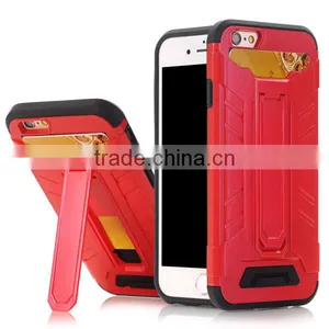 Card Slot Phone Case Bracket Protective Phone Shell TPU + PC Material for IPhone7 / Plus thumbnail-5