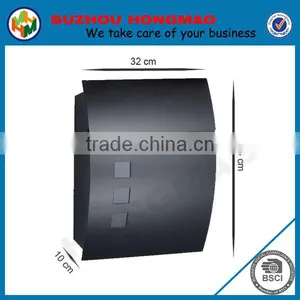 Black Wall Mounted Out Door Mailbox thumbnail-1
